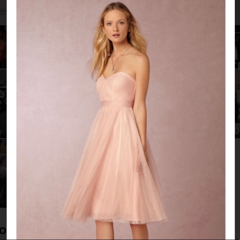 BHLDN Maia Convertible Blush Dress - Picture 1 of 6